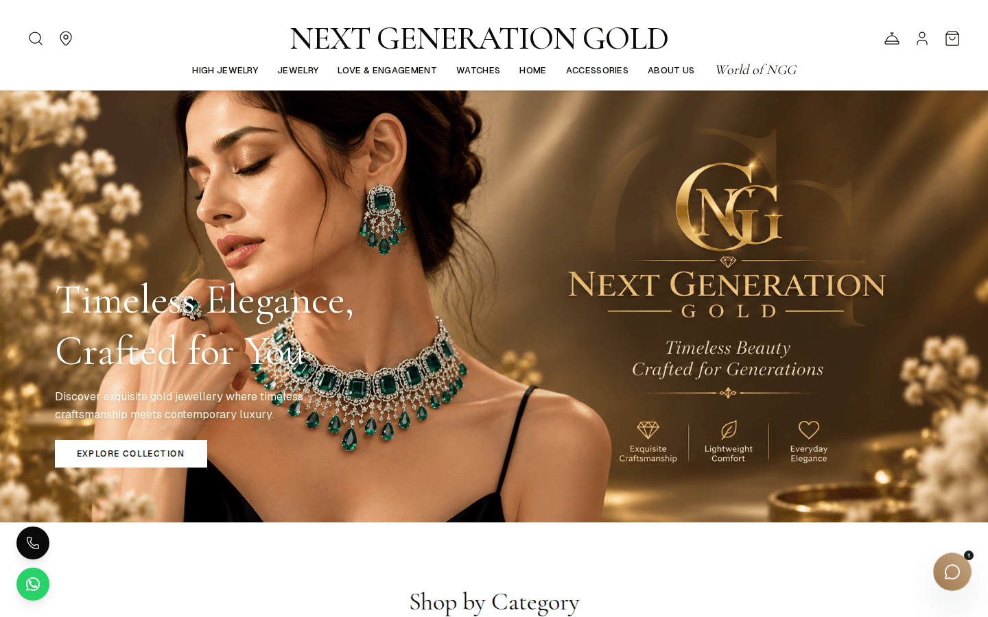 Next Generation Gold — Full Website, Store & Brand Build — desktop view